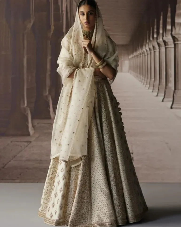 Ivory Panel Lehenga