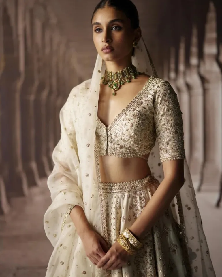 Ivory Panel Lehenga