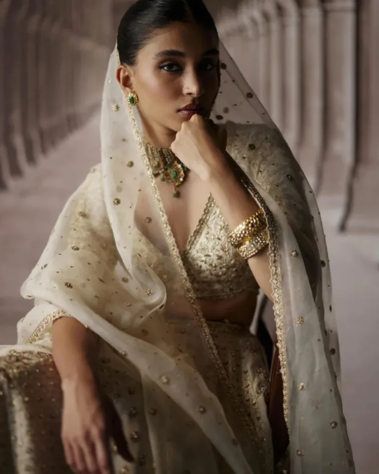 Ivory Panel Lehenga