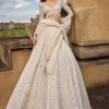Ivory Pearl Intricated Embroidery Lehenga Set