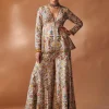 Ivory Peplum Sharara Set