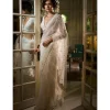 Ivory Sequin Sari