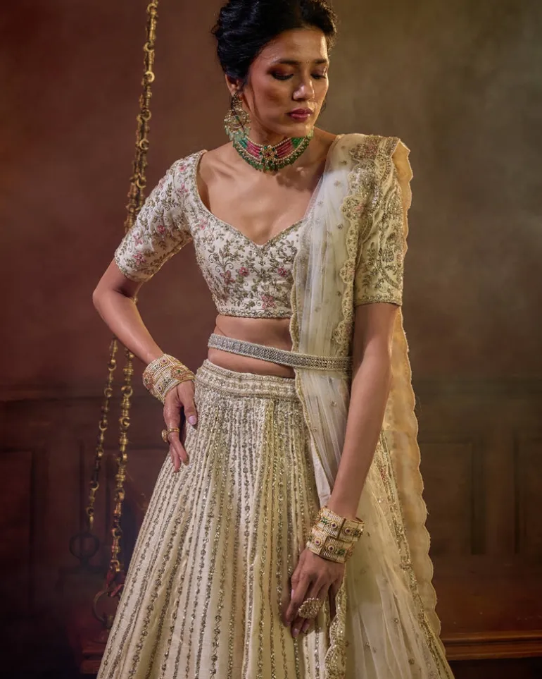 Ivory Shehnai Lehenga Set