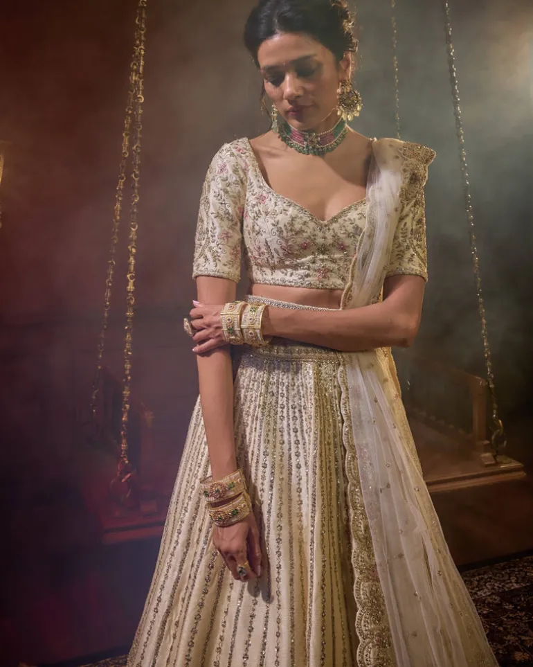 Ivory Shehnai Lehenga Set