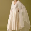 Ivory Silk Chanderi Dori Embroidered Anarkali Set