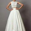 Ivory Taffeta Lehenga Set