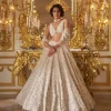 Ivory Three-Dimensional Lehenga Set