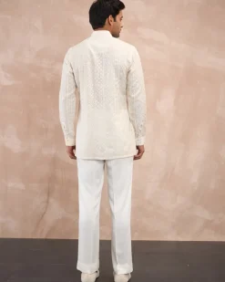 Ivory Vertical Aari Flb Kurta Shirt Set