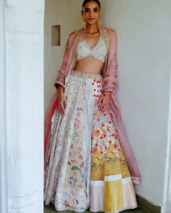 Ivory Zari Lehenga Set