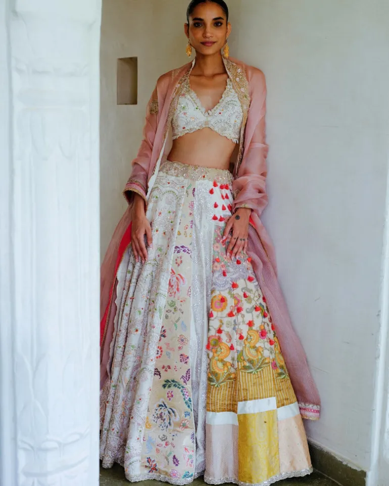 Ivory Zari Lehenga Set
