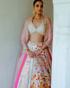 Ivory Zari Lehenga Set