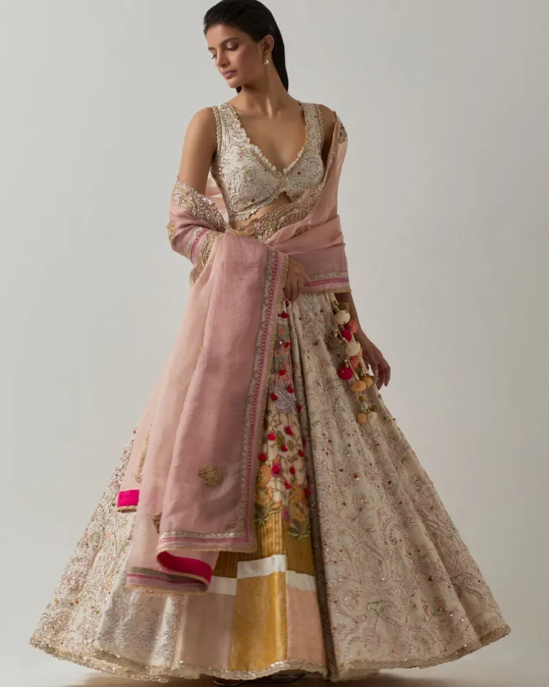 Ivory Zari Lehenga Set