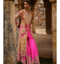 Jaali Long Jacket Palazzo Set