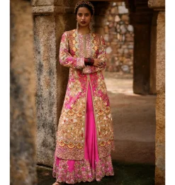 Jaali Long Jacket Palazzo Set