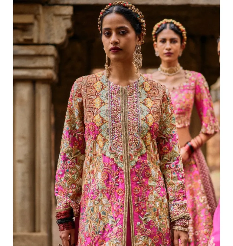 Jaali Long Jacket Palazzo Set