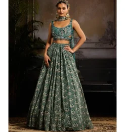 Jade Blossom Lehenga Set