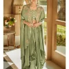 Jade Green Aurora Dhoti Cape Set