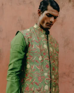Jade Green Printed Kurta Set