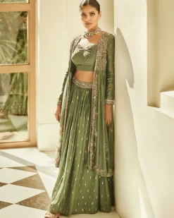 Jade Green Venetian Cape Set