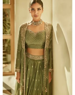 Jade Green Venetian Cape Set