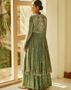 Jade Green Venetian Cape Set