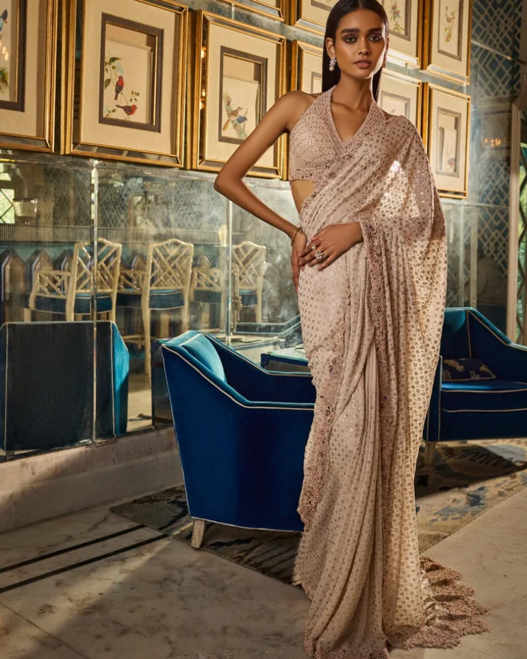 Jahaan Chiffon Sari Set