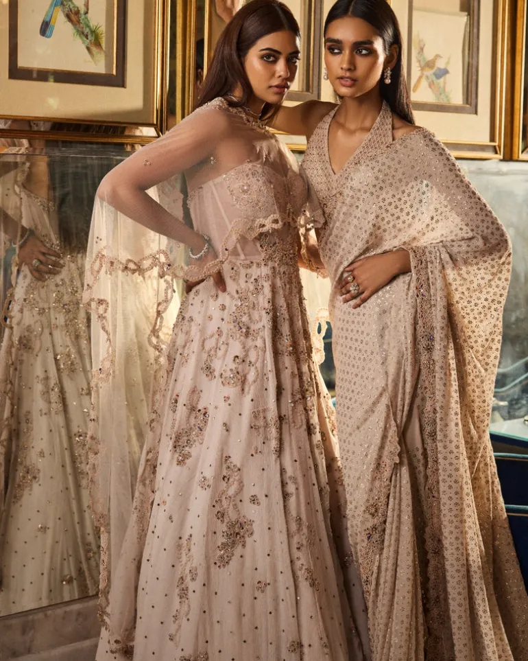 Jahaan Chiffon Sari Set