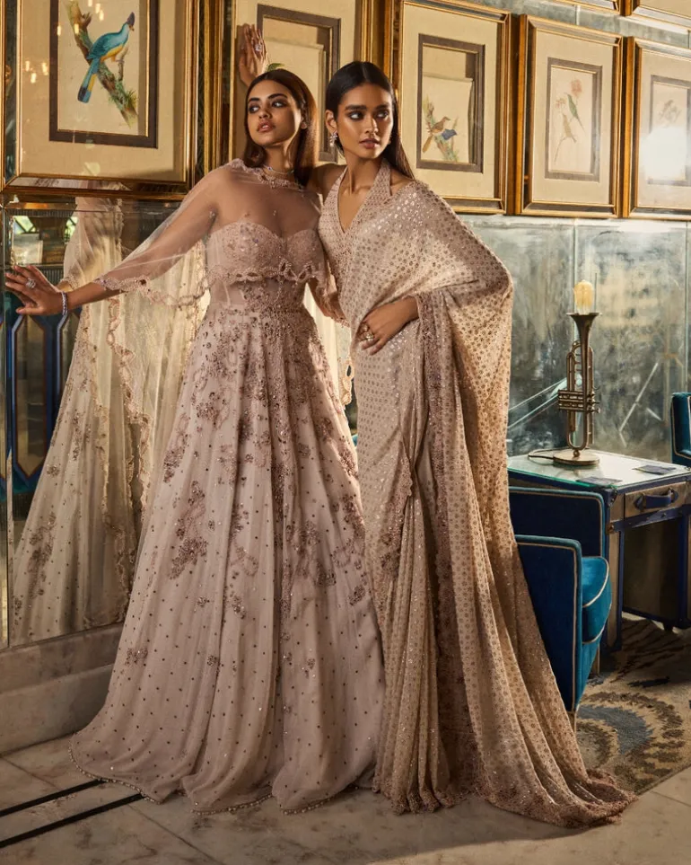 Jahaan Chiffon Sari Set