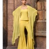 Jaune Corset Cape Chikankari Set