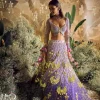 Jenny - Light to Dark Lilac Ombre Lehenga Set