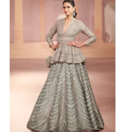 Jewel Carol Peplum Lehenga Set