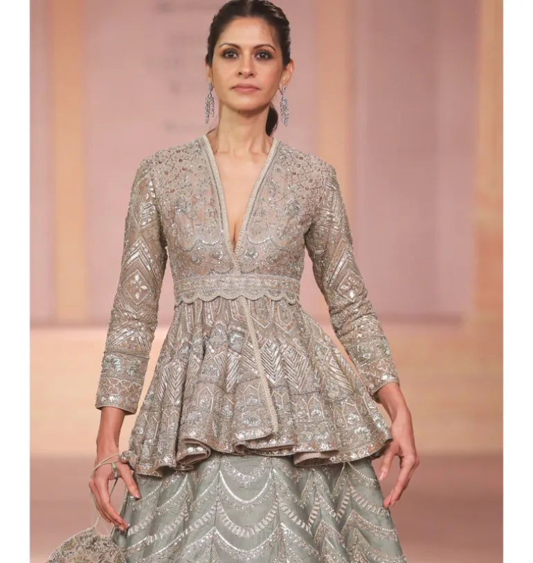 Jewel Carol Peplum Lehenga Set