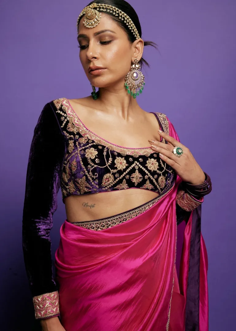 Johari Gulabi Gulaal Sari