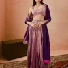 Johari Lilac Crushed Skirt Set
