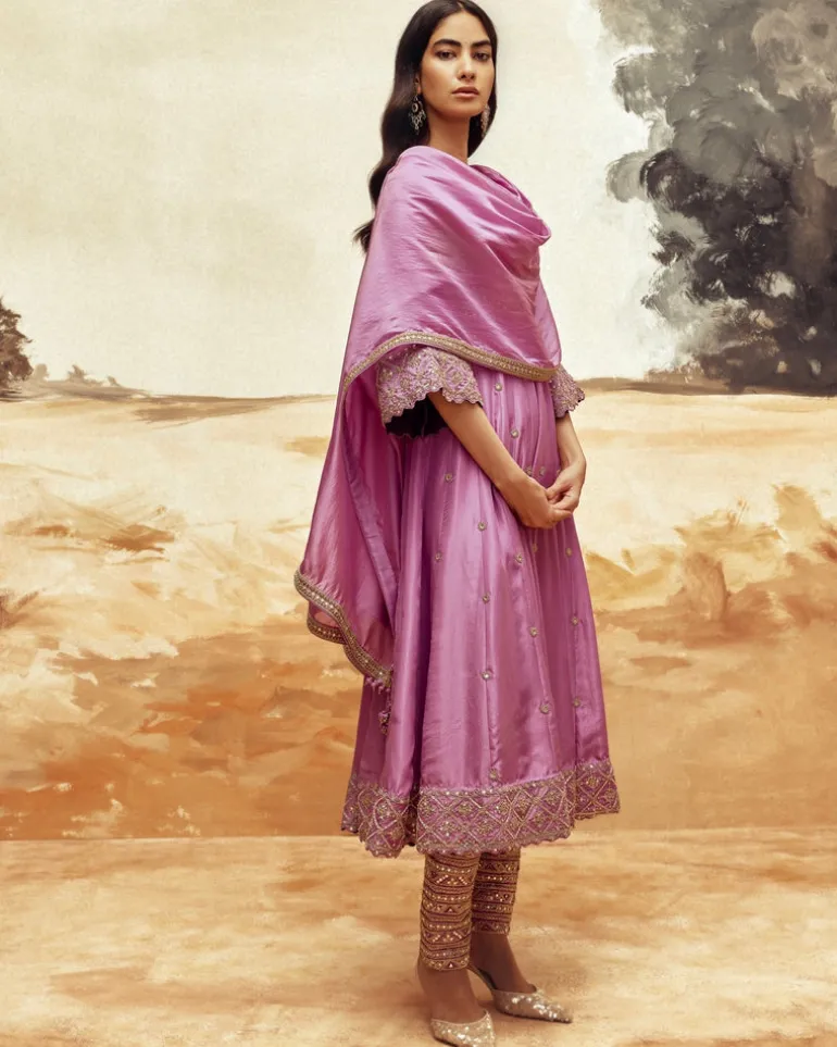 Johari Stare Lilac Anarkali Set