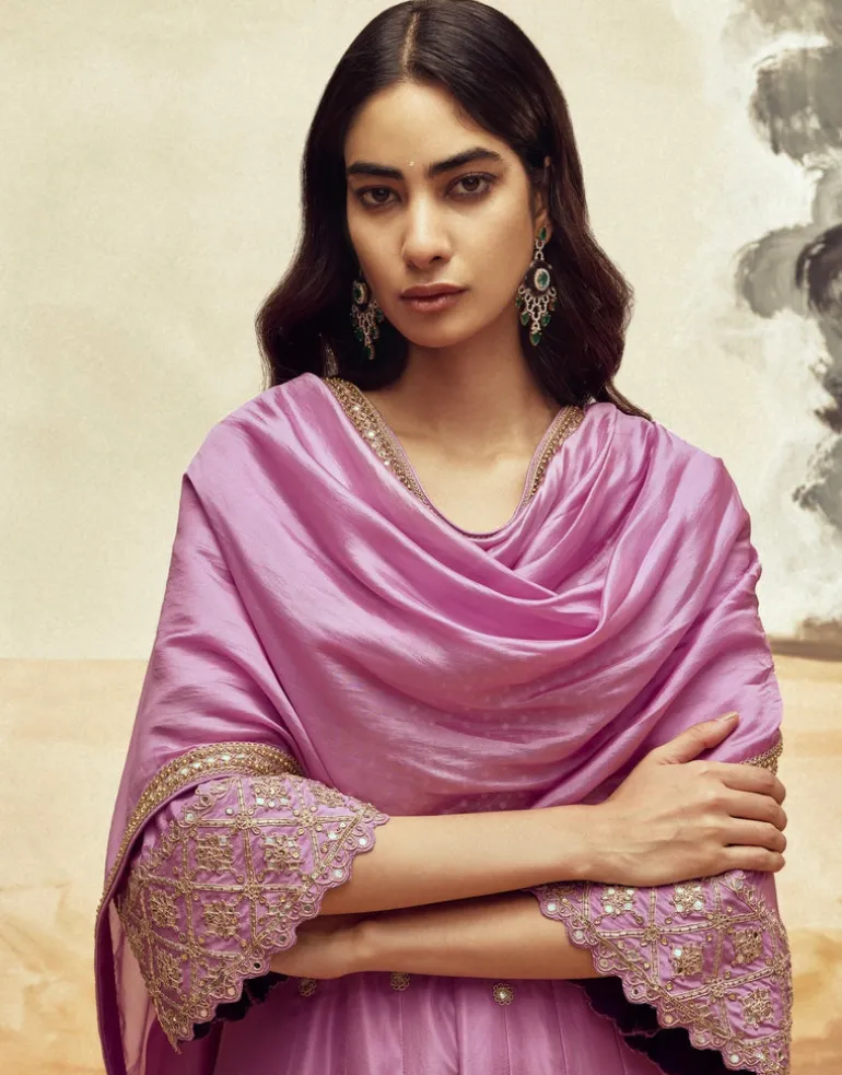 Johari Stare Lilac Anarkali Set