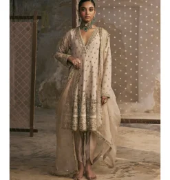 Kalidaar Suit With Dabka And Gota Kurta Set
