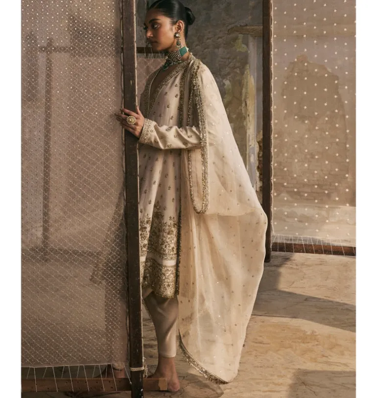 Kalidaar Suit With Dabka And Gota Kurta Set