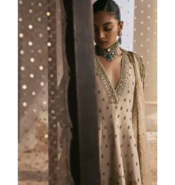 Kalidaar Suit With Dabka And Gota Kurta Set
