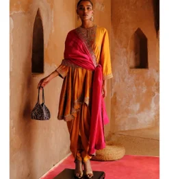 Kesarra Yellow Tunic Set