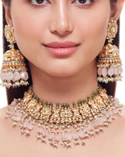 Kundan Flower Necklace Set