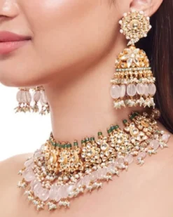 Kundan Flower Necklace Set