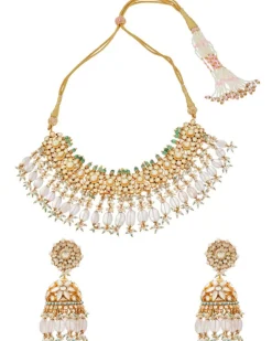 Kundan Flower Necklace Set