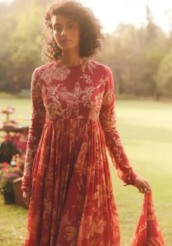 Lark Anarkali Set