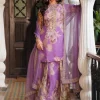 Lavender Floral Kurti Set