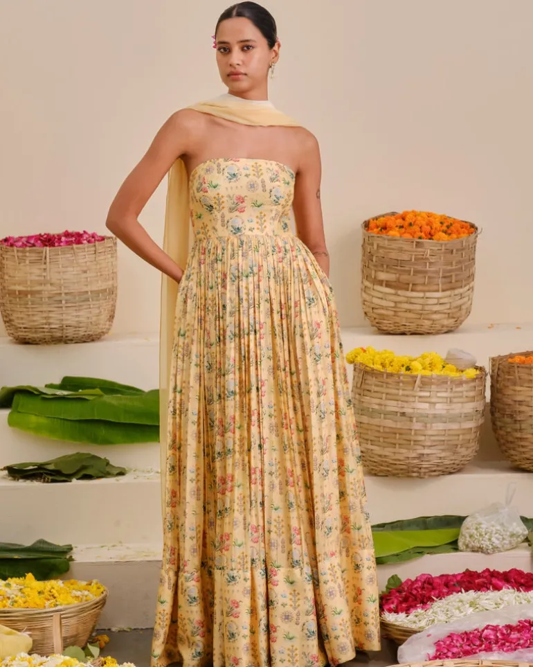 Lemon Tree Tube Maxi Dress
