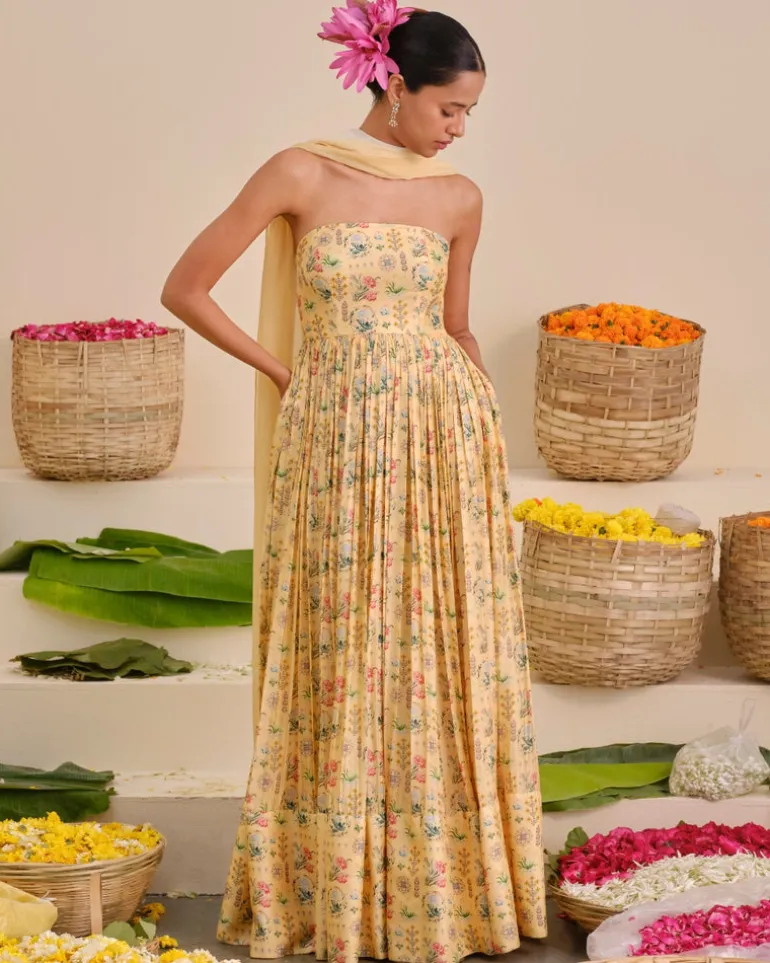 Lemon Tree Tube Maxi Dress