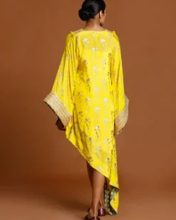 Lemon Yellow Periwinkle Kaftan