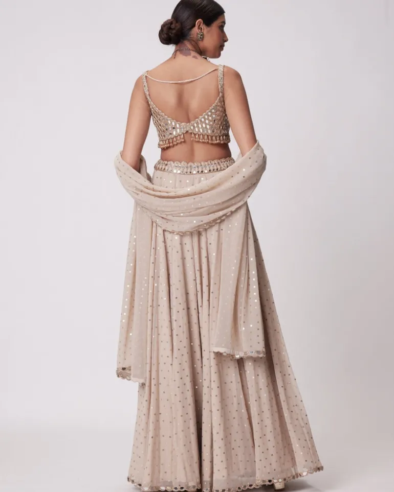Light Beige Georgette Sharara Set