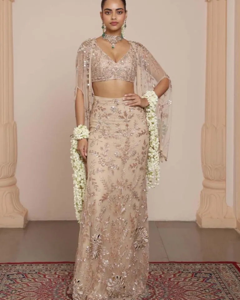 Light Nude Skirt Set